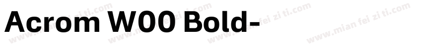 Acrom W00 Bold字体转换